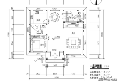 二层小别墅平面图