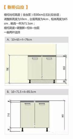 橱柜底柜高度是多少